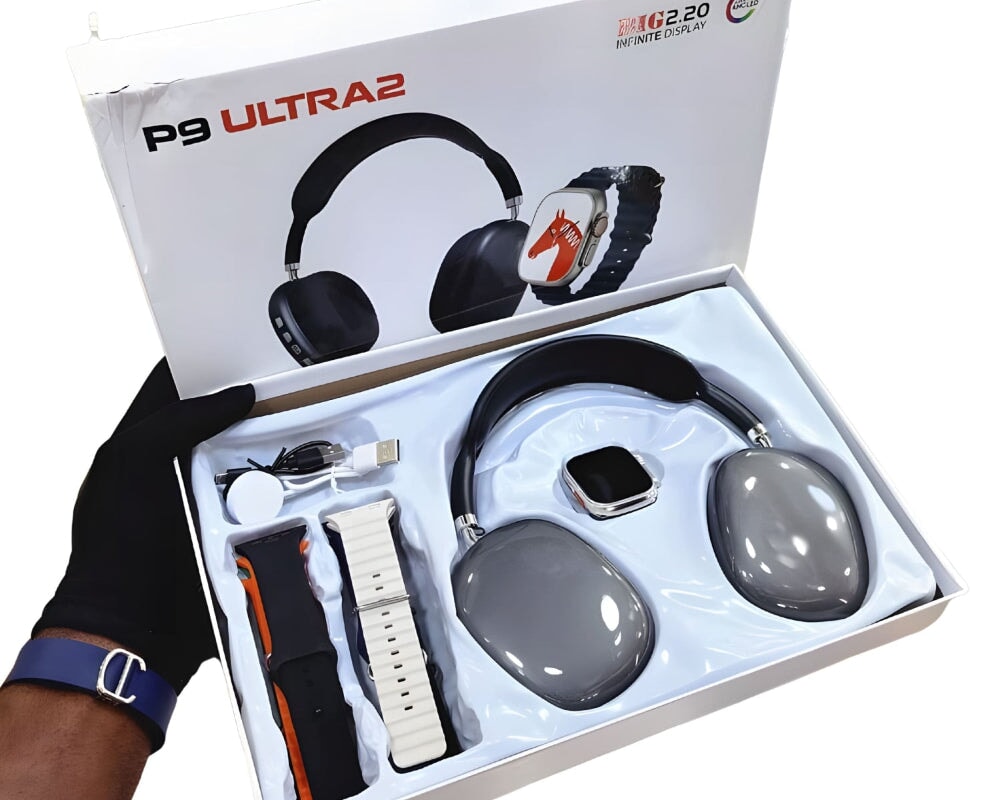 P9 Ultra 2 Smart Watch Combo With Headphones watch swift card